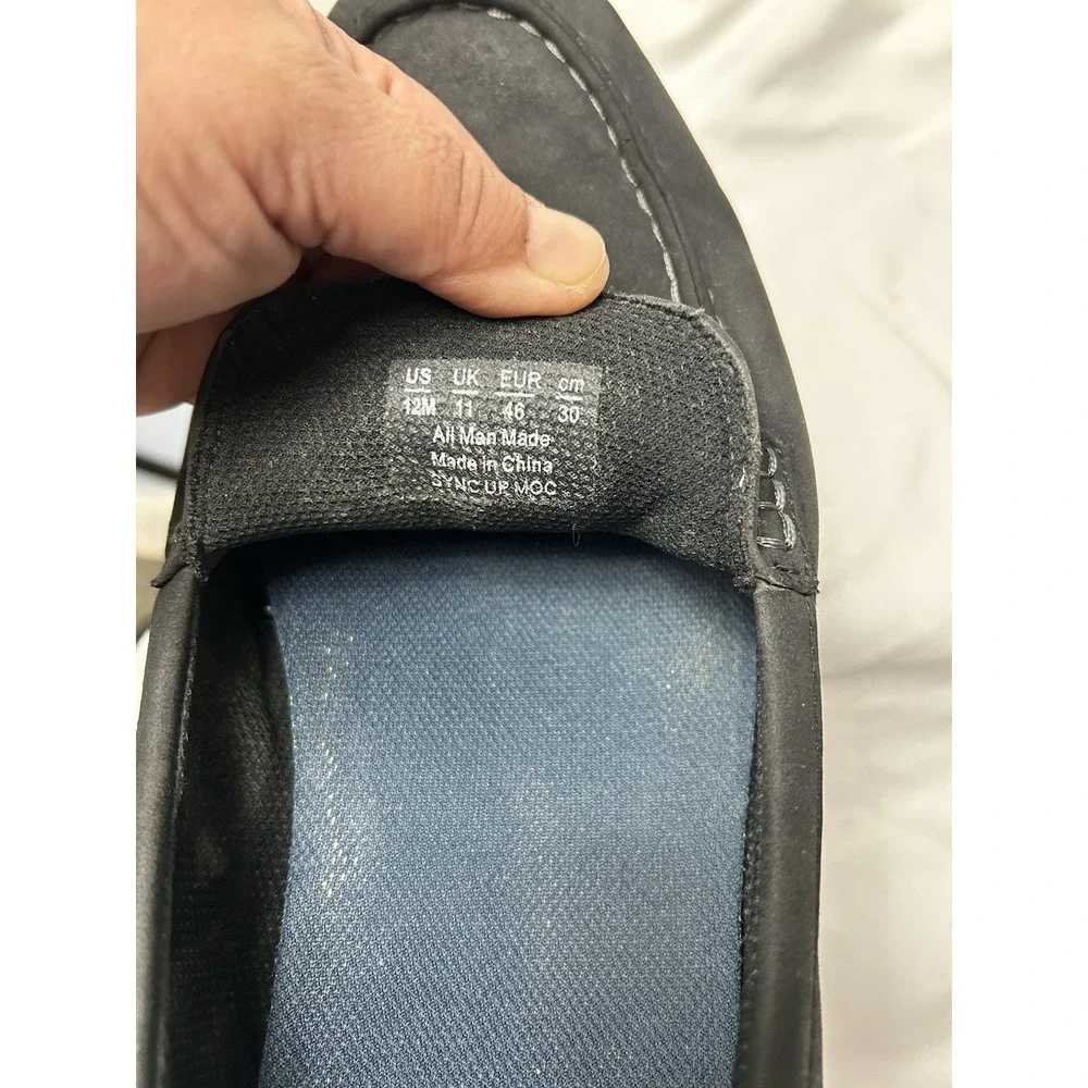 Dr. Scholl's Sync Up Moc Men's 12M Black Slip On Loafers Comfort Casual Gorpcore